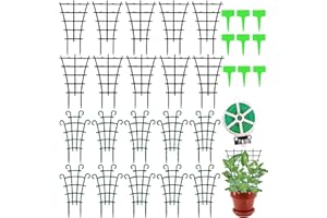 AMZMUKAUP Lot de 20 tuteurs pour plantes d'intérieur - Treillis empilable pour plantes d'intérieur - Petit support de pot de fleurs - Grille d'escalade à faire soi-même