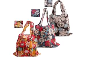 kuou 3 Pcs Large Foldable Shopping Tote Bag, Reusable Eco Waterproof Tote Shopping Bag Grocery Shopping Cloth Bags Easter Tote Bags for Daily Use Holiday Favors