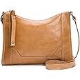 FRYE Melissa Zip Leather Crossbody, Black