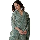 Arayna Women’s Cotton Printed Kurta Set with Pants & Dupatta | Elegant Ethnic Wear for Women | Floral Print | Comfortable Sui