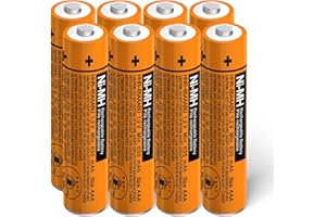 IWANGDO Panasonic Akku AAA für Telefon Kompatibel mit Panasonic Schnurlostelefon HHR-65AAABU HHR-55AAABU HHR-75AAA / B-4 NI-MH 8 Stück (8 Stück HHR-65AAABU)