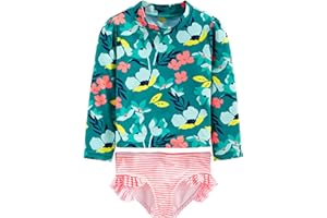 Simple Joys by Carter's Baby Girls 2-Piece Assorted Rashguard Sets Rash Guard Set (Pack of 1)