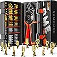 SOMELINE Open Terminal Connector Crimping Tool Kit,2.8mm 3.5mm 3.9mm 4.8mm 6.3mm 24-14 AWG Crimper for Use on Molex 2.13mm 2.36mm, AMP - TE CONNECTIVITY Connectors,Male Female Spade and Ring Terminal