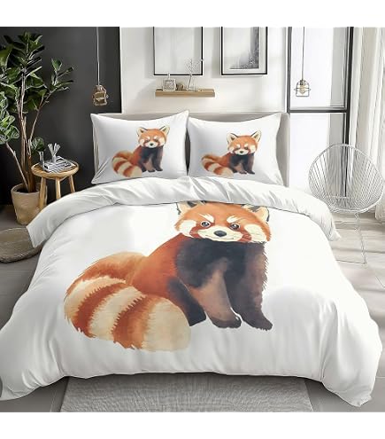 Fuchs Bettwäsche 135x200 – Weiches Microfaser-Set Mit Waldtier-Muster