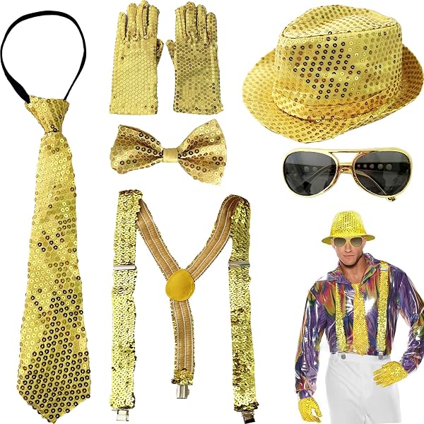 7 Pieza Accesorios de Discoteca Kit, 1970s Accesorios de Disfraz de Discoteca con Gafas de sol de Bufanda Bandas de pelo Rhinestone Pulsera para Mujer 70s 80s Discoteca Fiesta Temática 7 Pieza Accesorios de Discoteca Kit, 1970s Accesorios de Disfraz de Discoteca con Gafas de sol de Bufanda Bandas de pelo Rhinestone Pulsera para Mujer 70s 80s Discoteca Fiesta Temática