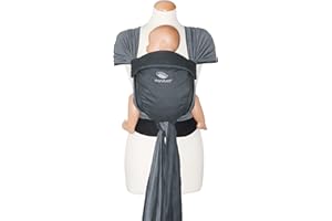 manduca Twist Porte-Bébé > Anthracite-black < Écharpe de Portage & Porte-Bebe Physiologique pour Nouveau-nés, Coton Bio, adapté aux Bébés dès la Naissance (Wrap Conversion)