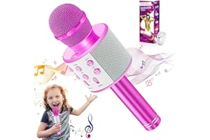 HAYRUOY Bluetooth Karaoke Wireless Microphones Boys Girls Toys Age 3-15,Microphone For Kids Toys,Toys For 3-15 Year Old Boys Girls,Kids Mic Is Best Toys For 3-15 Year Old Girl- Birthday Gifts & Party Toys