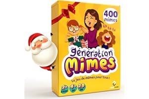 ZENAGAME Génération Mimes Jeux de société Enfant et Adultes - Jeu d'ambiance Famille - Jeu de mimes - Jeu de Cartes dès 4 Ans