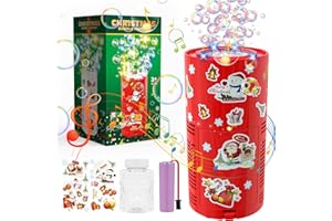 Panamalar Macchina per Bolle di Sapone per Bambini, Macchina Automatica per Bolle con Musica/Batteria Ricaricabile/80ml Soluzione, 10000+ Bolle/Min Sparabolle per Feste Natale all'Aperto Matrimoni