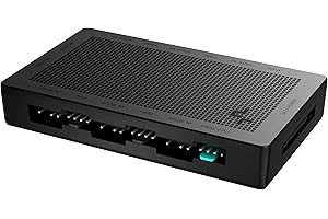 DeepCool SC790 2-in-1-PWM- und RGB-HUB-Gehäuselüfter, versorgt bis zu 6 ARGB-PWM-Lüfter und belegt einen 5-V-3-Pin-ARGB-Header und einen 4-Pin-PWM-Header auf dem Motherboard