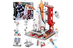 CHERUBFUNZ Kit di Costruzione STEM Space Shuttle 11-in-1, 888 PCS Razzo ed Esplorazione di Marte con Stazione Spaziale Cittadina, Regalo per Bambini Compleanni Ragazzi e Ragazze 6-12 Anni