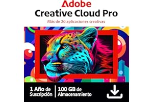 Adobe Creative Cloud Pro | Software Creativo con IA | 1 Año | PC/Mac |Descarga Digital