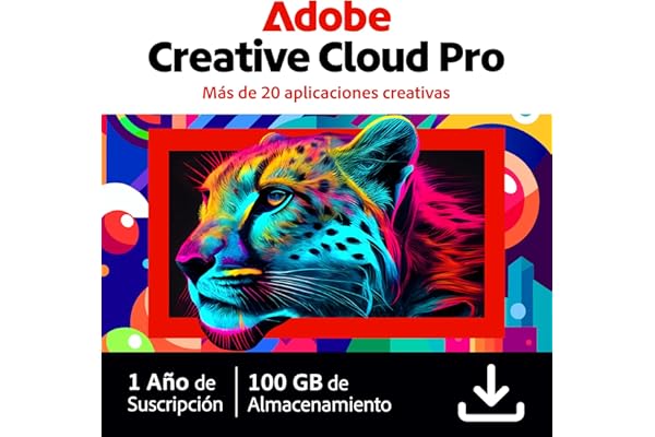 Adobe Creative Cloud Pro | Software Creativo con IA | 1 Año | PC/Mac |Descarga Digital