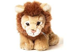 Uni-Toys - Lew, siedzący - 19 cm (wysokość) - pluszowe dzikie zwierzątko - pluszowa zabawka, przytulanka