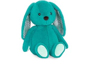 B. toys by Battat – BX1926C30Z – Cottontail Cuttie - Happyhues - Lapin en Peluche Doux et Câlin - Lavable - Dès 0 mois - Couleur Bleu Sarcelle - 30,48cm