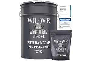 WO-WE 2K Pittura per pavimento W702 resina epossidica garage cemento industriali Blu oltremare RAL 5002-10Kg