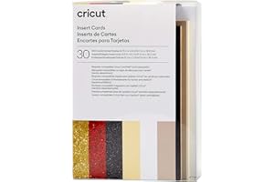‎CRICUT Cricut Insert Cards Glitz & Glam | 12,1 cm x 16,8 cm (Größe R40) | 30-Pack | Zur Verwendung Mit Card Matte