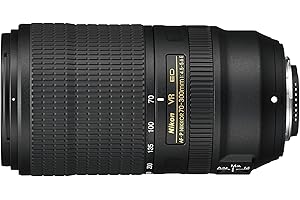 Nikon AF-P 70-300mm f/4.5-5.6E and VR Telephoto Lens for DSLR, Black [Nital Card: -