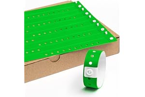 MESSIMO Einlassbänder aus Vinyl ohne Aufdruck 19 x 255 mm - 100 Stück Party Eintrittsbänder - Wasserdicht Festival Armbänder - Club Bänder