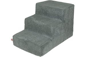 BOUTIQUE ZOO Dog Stairs in 3 Sizes and 12 Colours, Cat Stairs / Pet Stairs, for Bed and Car