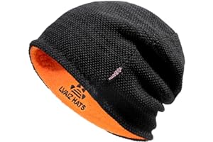 SHINCHIC Mens Winter Beanie Hat Warm Fleece Lined Skull Cap for Men Reversible Women Windproof Watch Hat Knit Warm Unisex Beanie