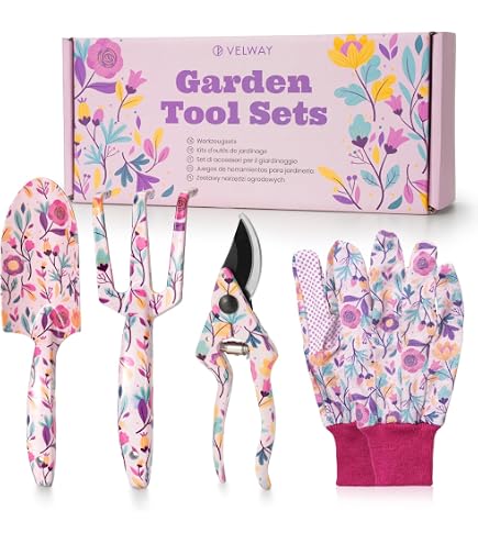 Linkidea 3 Pcs Gardening Kit, Compact Handheld Trinidad and