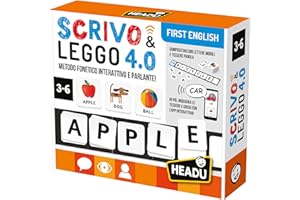 Headu - Scrivo & Leggo 4.0 First English Il primo gioco educativo animato e parlante! IT59971 Gioco Educativo Per Bambini 3-6 Anni Made In Italy