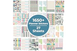 LM LITTLE MORE Little More Happy Planner Stickers – 1650+ Productivity Stickers for Your Monthly, Weekly & Daily Organizer Planner and Journal - Calendar Reminder Stickers 2023-2024