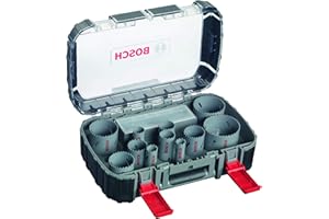 BOSCH ACCESSORIES Bosch Professional 17 pcs. HSS Bi-metal Hole Saw Set (for various materials, Ø 20–74 mm, accessory rotary drill)