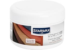 STARWAX Crema para el Cuidado de la Piel y el Cuero - Nutre y conserva flexibilidad y brillo - Con lanolina y aceite de pata de buey - Incolora - Penetra en profundidad - Fabricado en Francia - 150ml