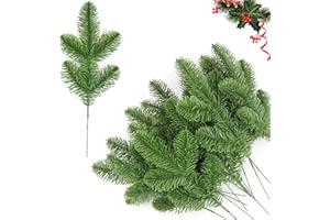BANTI Künstliche Tanne Künstlich Zweige Dekozweig Weihnachten Dekoration Winter für Tannengirlande Kunststoff Weihnachtsdeko 20 Stück Künstliche Tannenzweige Wie Echt Weihnachtszweige Deko