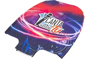 CANTA TU KARAOKE Canta Tu, Cover per Impianto Karaoke Canta Tu, Tessuto Colorato ed Elasticizzato, con Pratica Apertura per il Manico del Trolley, 2 Colorazioni Disponibili, Modello Music