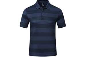 MoFiz Men's Polo Shirts Short Sleeve Casual Golf Work Top Moisture Wicking Sports Fitness Hiking Polo T-Shirt
