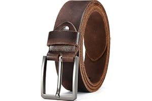 DOOPAI Gürtel Herren,Vollledergürtel Casual Arbeits,Cowboy Anzug Ledergürtel,Einstellbare Gürtel
