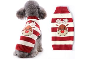 HRTTSY Weihnachten Hundepullover, Winter Warmer Hund Katze Pullover Kleidung Haustier Mantel Kostüm Welpenpullover Pullover Bekleidung für kleine mittelgroße Hunde Großer Hund Haustierpullover