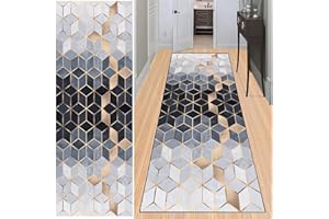 ‎BAYUE BAYUE Teppich Läufer Flur Läufer Flur rutschfest Washchbar Küchenteppich Vintage Kücheläufer Teppichläufer für Flur Wohnzimmer Küche Büro Schlafzimmer Esszimmer Korridor 40X200CM