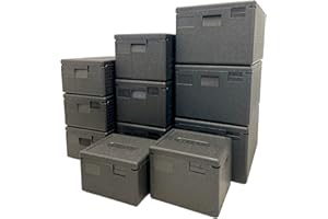 ZStyle Caja térmica de EPP, contenedor isotérmico, caja aislante profesional para alimentos fríos y calientes, catering, EPP Box, transporte, Eco Line (A - 39 x 33 x 25,7 cm, capacidad 16,9 l)