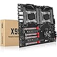SHANGZHAOYUAN X99 Dual CPU Motherboard LGA 2011-3 Server Motherboard (E-ATX, 8*DDR4 ECC, 2*NVME M.2, 2*Gb LAN, SATA 3.0, 4*PCIe X16, 10-layer PCB) for Intel Xeon E5 LGA2011-3 series Processor