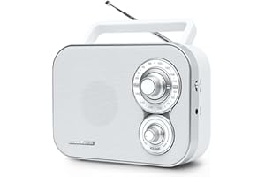 Radio Portátil MUSE M-051RW Color Blanco, con 2 Bandas
