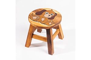 FAIRENTRY Sgabello per bambini, in legno massiccio con motivo animali, 25 cm di altezza per il nostro gruppo di seggiolini