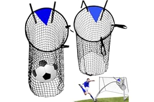 ENUTROF Obiettivo da Calcio 2Pcs Top Bins Calcio Bersagli da Top Bins Rete Bersaglio da Gialla/Nero con Cinghie Regolabili per l'allenamento di Precisione Allenamento