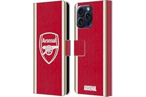 Head Case Designs Officially Licensed Arsenal FC Home 2023/24 Crest Kit Leather Book Wallet Case Cover Compatible With Apple iPhone 16 Pro Max