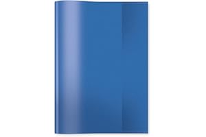 HERMA Copertina per libretto A5 trasparente blu, copertina per libretto in pellicola di polipropilene resistente e lavabile, protezioni trasparenti per quaderni, colorate