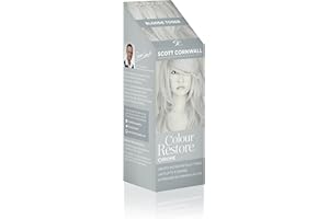 Scott Cornwall Colour Restore Chrome Temporary Toner Dye - Créez des tons argenté métallisés blonds. Sans PPD ou peroxyde. Vegan. Hydrate en profondeur les cheveux décolorés, blonds clairs ou grises