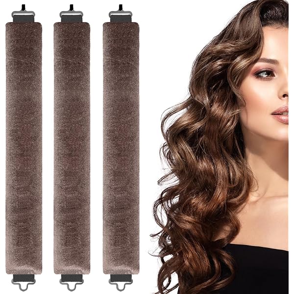 3 Heatless Curls Lockenwickler Aus Samt – Für Voluminöse Locken über Nacht Ohne Hitze