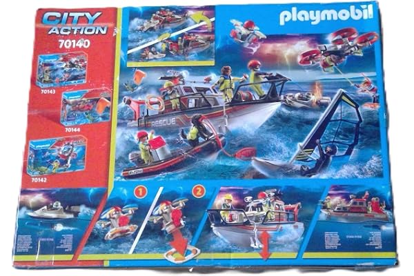 Playmobil City Action 70140 Sea Rescue: Fire Rescue with Personal Watercraft, for Ages 4+