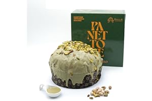 RACILIA Panettone Artigianale al Pistacchio con EXTRA Farcitura 500g | Con Crema al Pistacchio e Glassa Croccante | Lievitazione Lenta 36h con Lievito Madre e Ingredienti Naturali | 1,5kg