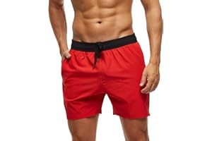 Arcweg Męskie kąpielówki męskie szorty na deskę z kieszeniami na zamek błyskawiczny surfingowe rozciągliwe szorty plażowe oddychająca podszewka z siatki szybkoschnące