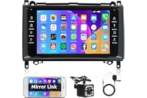 RIMOODY Android Autoradio pour Mercedes Benz W169 W245 W639 W906 B160 B170 B180 B200 Vito Viano Sprinter avec GPS Navi WiFi 9 Pouces Autoradio 2 Din avec Lien Miroir Bluetooth FM/RDS/USB/Dab+ Caméra de Recul