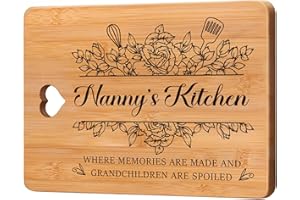 Apjielop Nanny Gifts - Engraved Bamboo Cutting Board, Christmas Gifts for Nanny, Nanny Xmas Gifts, Nanny Gifts from Grandchildren,Ideas Birthday Gifts for Nanny, Grandma Gifts